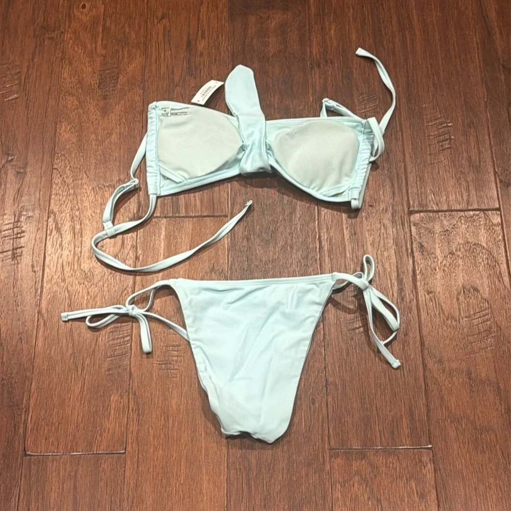 New! ADOREME Light Blue Bikini Set MED TOP SM BOTTOM